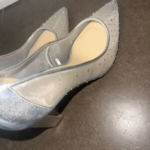 Jessica Simpson Shimmering Silver Heels